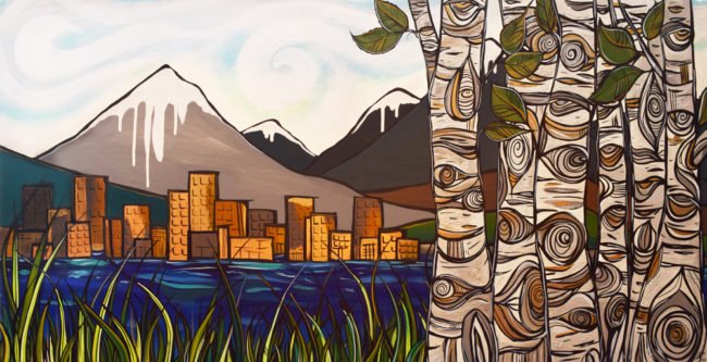 'Away from it all' 24x48 acrylic on Canvas. $1400 by April Lacheur